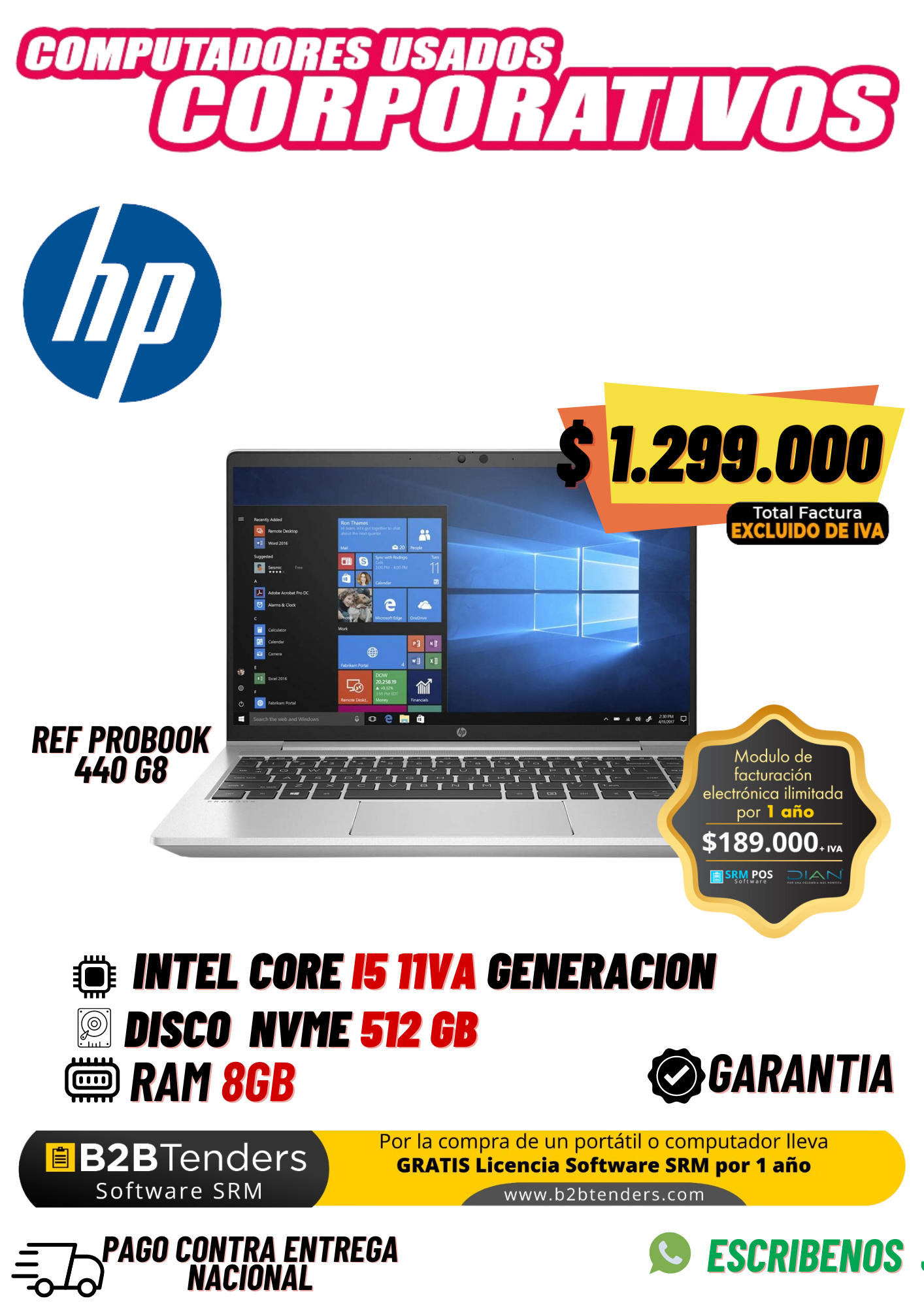 Probook 440 G8 INTEL®CORE™ I5 11va generación